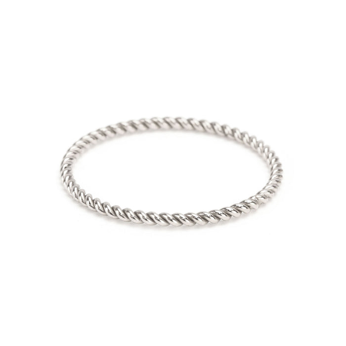 Sterling Silver Twisted Stacking Ring, SIZE 6