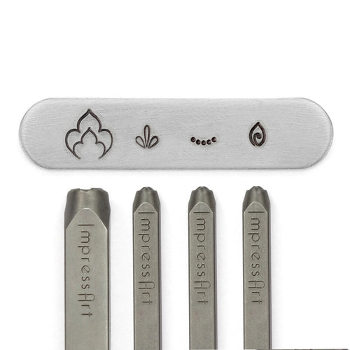 Metal Stamping Tools ImpressArt Henna Mandala Stamp Set, 4 Pack