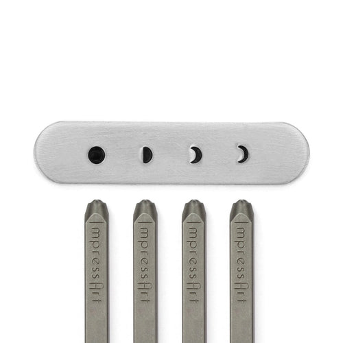 Metal Stamping Tools ImpressArt Moon Phase Metal Design Stamp Set, 4 Piece Pack, 4mm