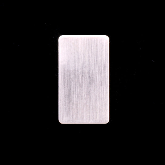 Sterling Silver Rectangle, 15mm (.60") x 8.5mm (.33"), 24 Gauge