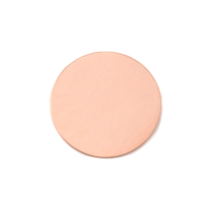 Copper Round, Disc, Circle, 19mm (.75"), 18 Gauge, Pack of 5