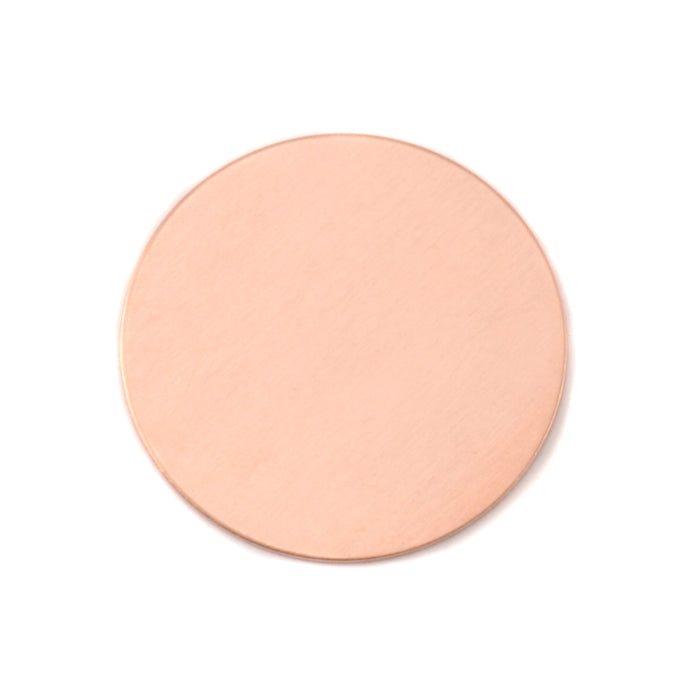 Copper Round, Disc, Circle, 25mm (1"), 24 Gauge, Pack of 5