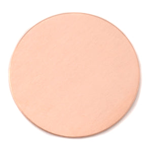 Metal Stamping Blanks Copper Round, Disc, Circle, 38mm (1.50"), 24g, Pack of 5