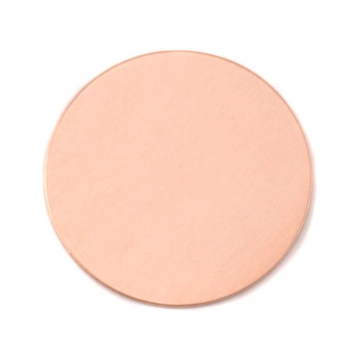 Copper Round, Disc, Circle, 32mm (1.25"), 24 Gauge, Pack of 5