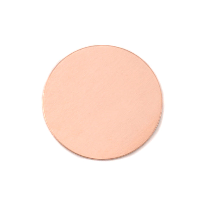 Copper Round, Disc, Circle, 22mm (.87"), 18g, Pack of 5