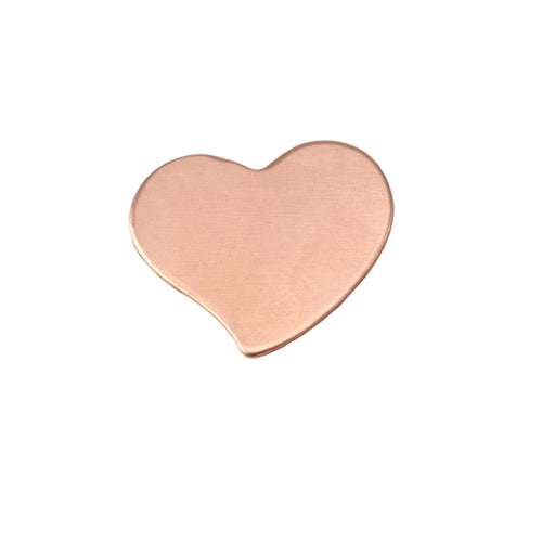 Metal Stamping Blanks Copper Stylized Heart, 15mm (.59") x 14mm (.55"), 24g, Pack of 5