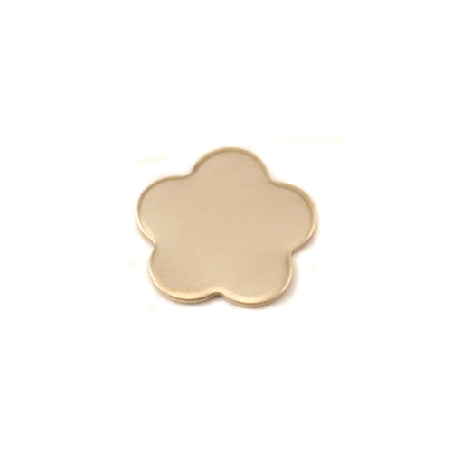 Metal Stamping Blanks Brass Flower with 5 Petals, 10.5mm (.41"), 24g, Pack of 5