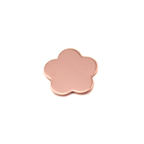 Metal Stamping Blanks Copper Flower with 5 Petals, 10.5mm (.41"), 24g, Pack of 5