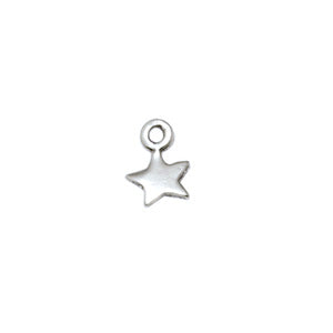 Charms & Solderable Accents Sterling Silver Tiny Star Charm, Pack of 5