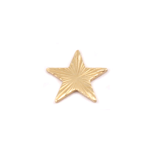 Charms & Solderable Accents Brass Art Nouveau Star Solderable Accent, 7.5mm (.30"), 24g - Pack of 5