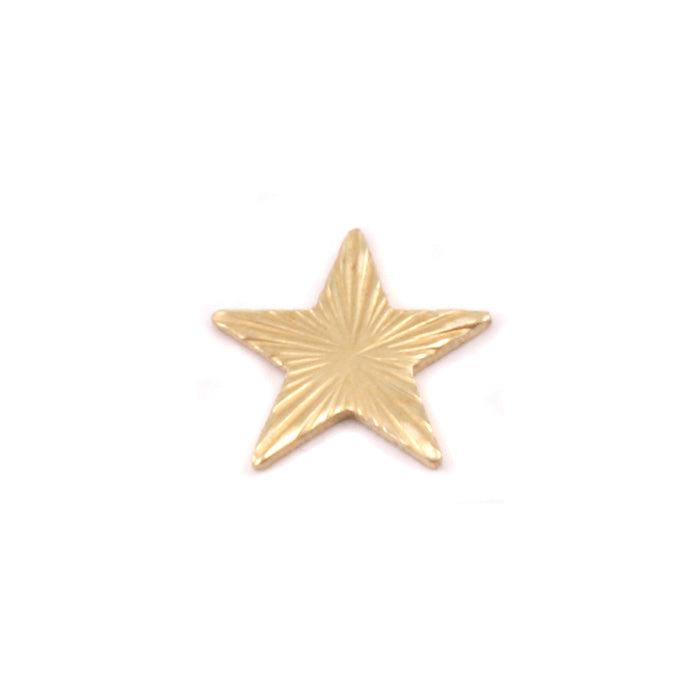 Brass Art Nouveau Star Solderable Accent, 7.5mm (.30"), 24 Gauge - Pack of 5