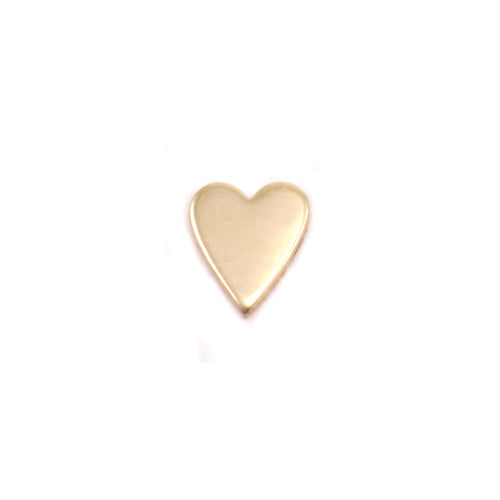 Charms & Solderable Accents Gold Filled Skinny Heart Solderable Accent, 5.4mm (.21") x 4.5mm (.18"), 24g - Pack of 5