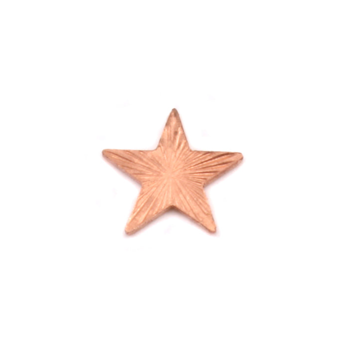 Copper Art Nouveau Star Solderable Accent, 7.5mm (.30"), 24 Gauge - Pack of 5