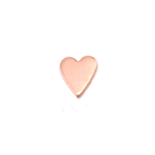 Charms & Solderable Accents Copper Skinny Heart Solderable Accent, 5.4mm (.21") x 4.5mm (.18"), 24 Gauge - Pack of 5