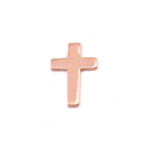 Charms & Solderable Accents Copper Mini Cross Solderable Accent, 9mm (.35") x 6mm (.24"), 24 Gauge - Pack of 5