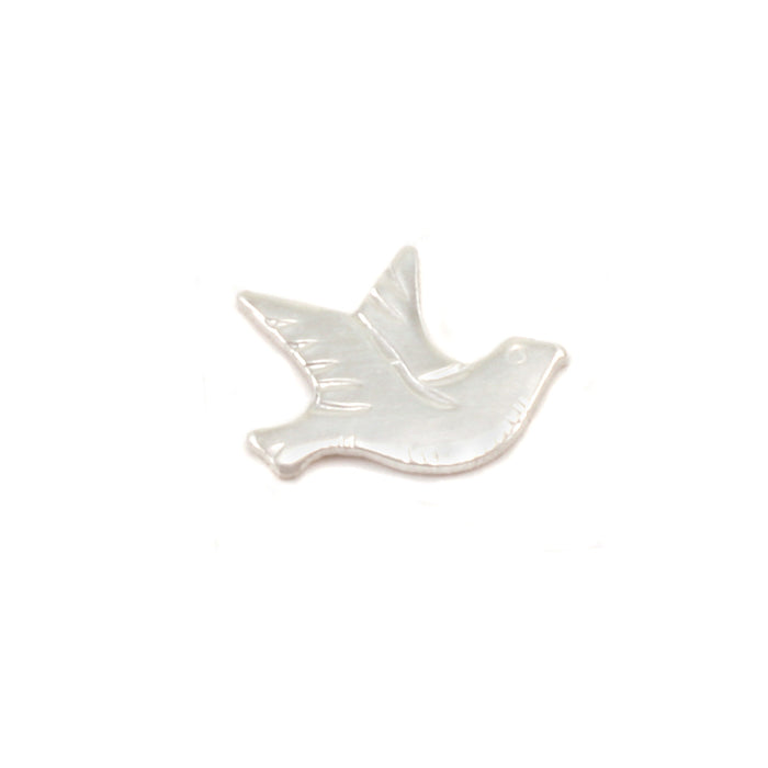 Sterling Silver Dove Right Facing Solderable Accent, 24 Gauge - Pack of 5