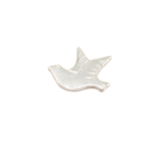 Charms & Solderable Accents Sterling Silver Dove Left Facing Solderable Accent, 8.5mm (.34") x 6.7mm (.26"), 24g - Pack of 5