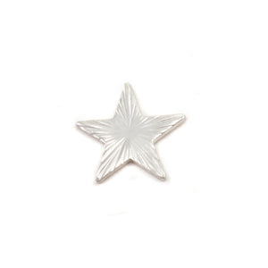 Charms & Solderable Accents Sterling Silver Art Nouveau Star Solderable Accent, 7.5mm (.30"), 24g - Pack of 5