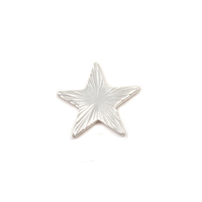 Sterling Silver Art Nouveau Star Solderable Accent, 7.5mm (.30"), 24 Gauge - Pack of 5