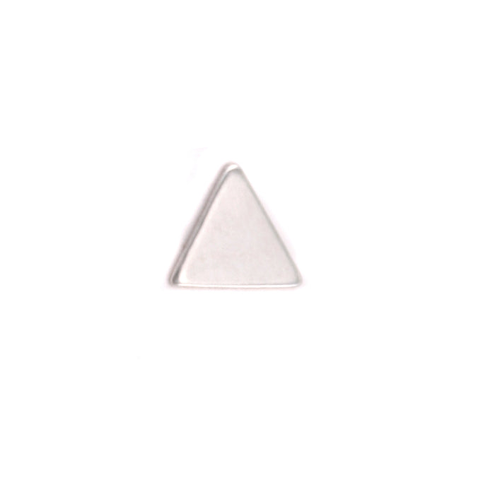 Sterling Silver Triangle Solderable Accent, 5.4mm (.21") x 4.8mm (.18"), 24 Gauge - Pack of 5