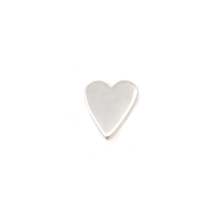 Metal Stamping Blanks Sterling Silver Skinny Heart Solderable Accent, 5.4mm (.21") x 4.5mm (.18"), 24g - Pack of 5