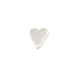 Metal Stamping Blanks Sterling Silver Skinny Heart Solderable Accent, 5.4mm (.21") x 4.5mm (.18"), 24g - Pack of 5