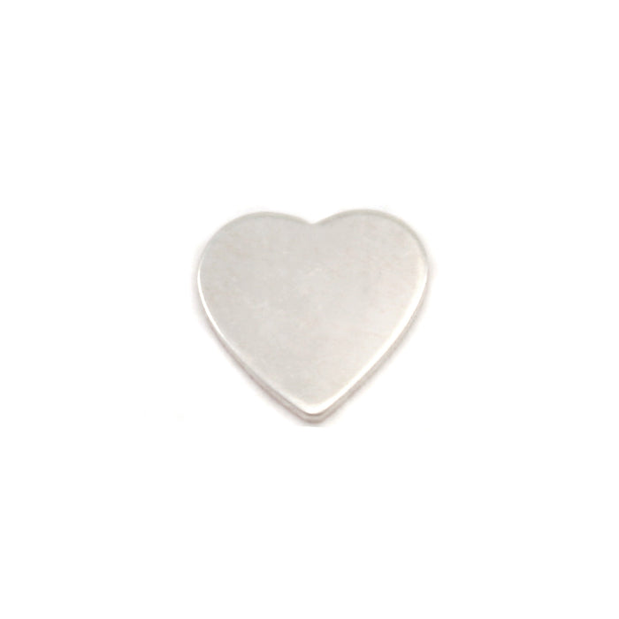 Sterling Silver Chubby Heart Solderable Accent, 7mm (.27"), 24 Gauge - Pack of 5