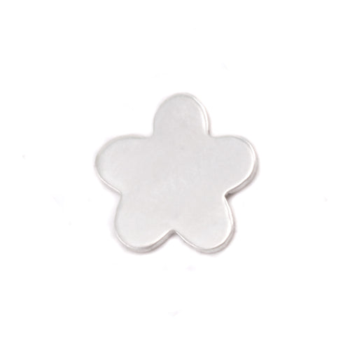 Charms & Solderable Accents Sterling Silver Mini Flower with 5 Petals Solderable Accent, 8.7mm (.34"), 24g - Pack of 5
