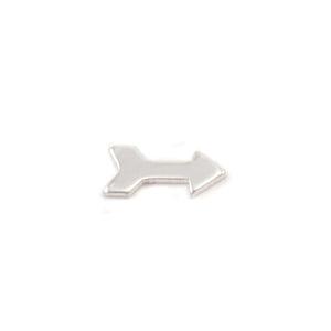Charms & Solderable Accents Sterling Silver Arrow Solderable Accent, 6.9mm (.27") x 3mm (.11"), 24g  - Pack of 5