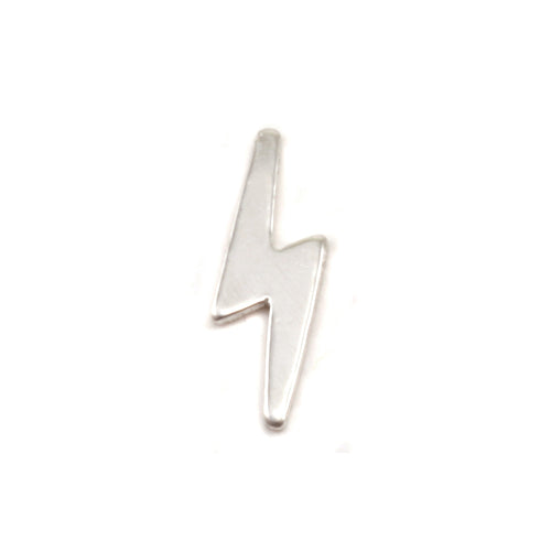 Charms & Solderable Accents  Sterling Silver Lightning Solderable Accent, 11.2mm (.44") x 3.5mm (.14"), 24g - Pack of 5