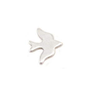 Charms & Solderable Accents Sterling Silver Sparrow Solderable Accent, 8mm (.31") x 6.8mm (.27"), 24g - Pack of 5