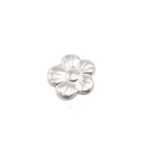 Charms & Solderable Accents Sterling Silver Pansy Solderable Accent, 6mm (.23"), 26g - Pack of 5
