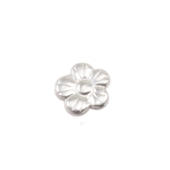 Sterling Silver Pansy Solderable Accent, 6mm (.23"), 26 Gauge - Pack of 5