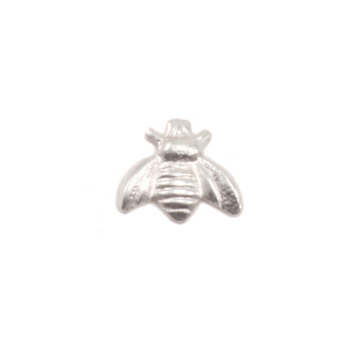 Charms &amp; Solderable Accents Sterling Silver Bumble Bee Solderable Accent, 6.3mm (.24") x 5.5mm (.21"), 26 Gauge - Pack of 5