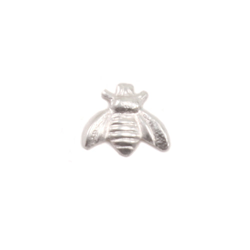 Charms & Solderable Accents Sterling Silver Bumble Bee Solderable Accent, 6.3mm (.24") x 5.5mm (.21"), 26 Gauge - Pack of 5