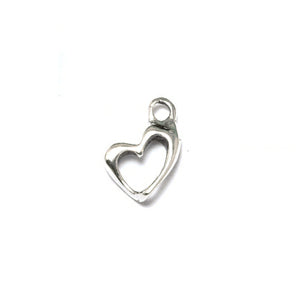 Charms & Solderable Accents Sterling Silver Open Heart Charm
