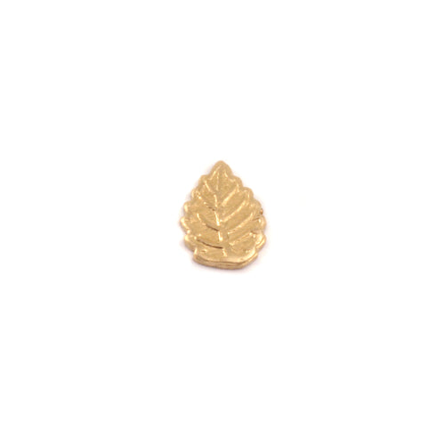 Charms & Solderable Accents Brass Leaf Solderable Accent, 7.3mm (.28") x 5.1mm (.20"), 24g - Pack of 5