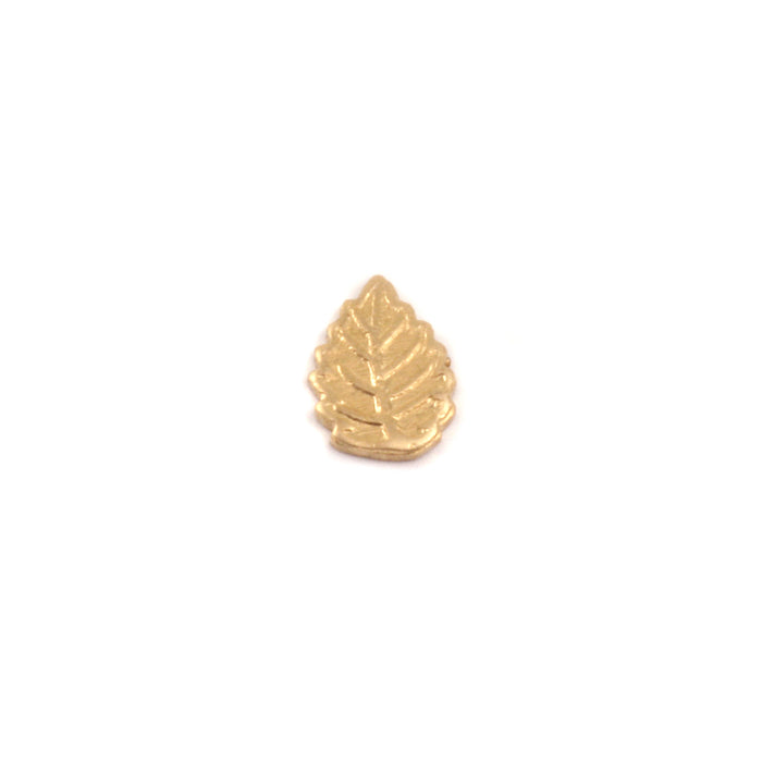 Brass Leaf Solderable Accent, 7.3mm (.28") x 5.1mm (.20"), 24 Gauge - Pack of 5