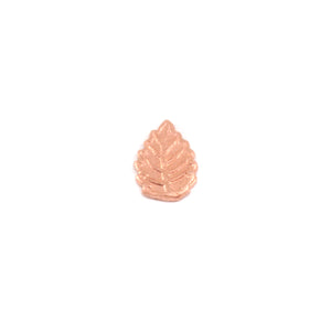 Charms & Solderable Accents Copper Leaf Solderable Accent, 7.3mm (.28") x 5.1mm (.20"), 24g - Pack of 5