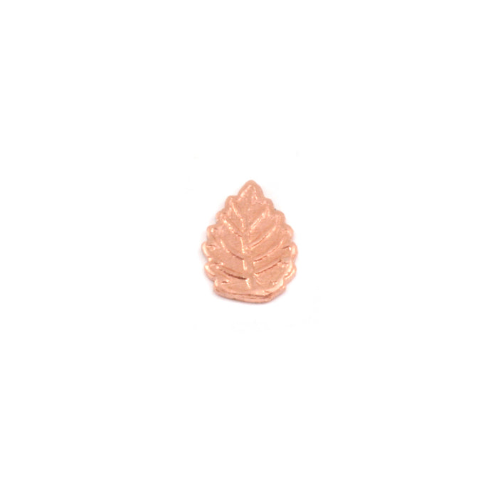 Copper Leaf Solderable Accent, 7.3mm (.28") x 5.1mm (.20"), 24g - Pack of 5