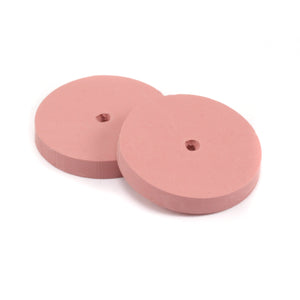 Jewelry Making Tools Silicone Polishing Wheel, Square Edge - Pink 7/8" Extra Fine, Pack of 2