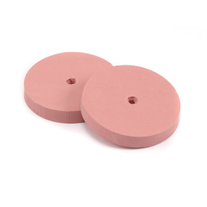 Silicone Polishing Wheel, Square Edge - Pink 7/8" Extra Fine, Pack of 2