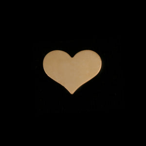 Metal Stamping Blanks  Gold Filled Classic Heart, 13mm (.51") x 11mm (.43"), 24g