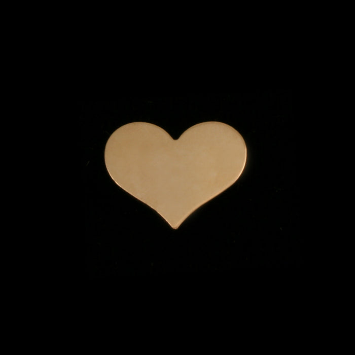 Gold Filled Classic Heart, 13mm (.51") x 11mm (.43"), 24 Gauge