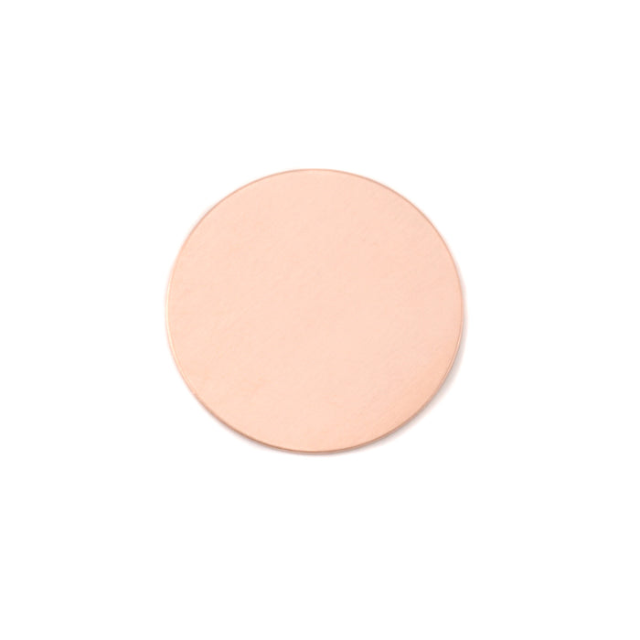 Copper Round, Disc, Circle, 16mm (.63"), 24 Gauge, Pack of 5