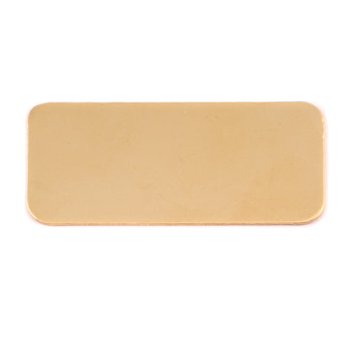 Metal Stamping Blanks Brass Rectangle, 44.5mm (1.75") x 20mm (.79"), 24g, Pack of 5