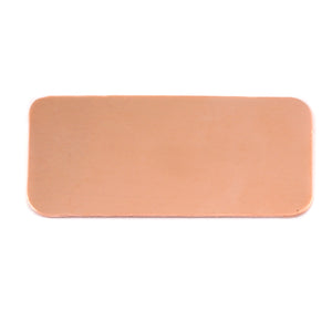 Metal Stamping Blanks Copper Rectangle, 44.5mm (1.73") x 20mm (.79"), 24g, Pack of 5