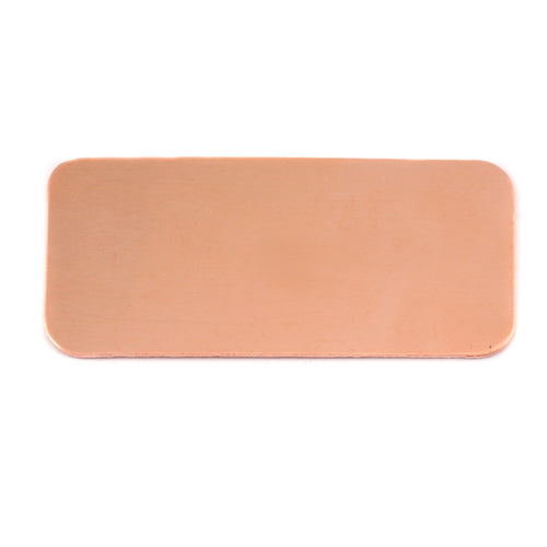 Metal Stamping Blanks Copper Rectangle, 44.5mm (1.73") x 20mm (.79"), 24g, Pack of 5