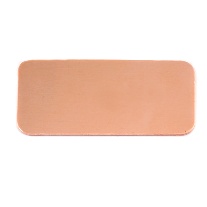 Copper Rectangle, 44.5mm (1.73") x 20mm (.79"), 24 Gauge, Pack of 5