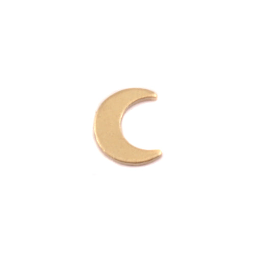 Charms & Solderable Accents Brass Plain Crescent Moon Solderable Accent, 6mm (.24") x 5mm (.19"), 24g - Pack of 5